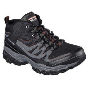 SKECHERS Men's Leather Trail Boots, Size 11 Extra Wide 3E
